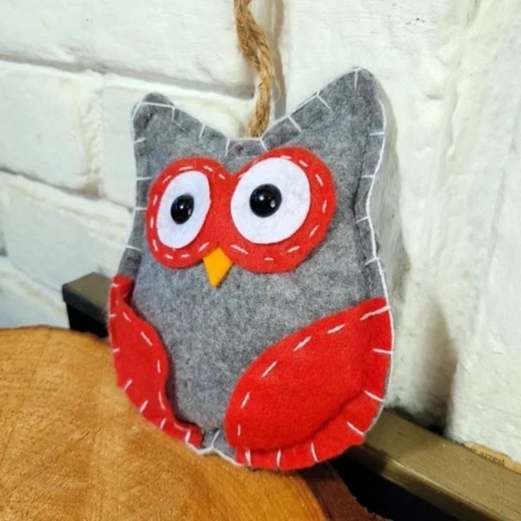 Hand Crafted Other - 3/$25 Cute Hand-Stitched Owl Hanging Decor